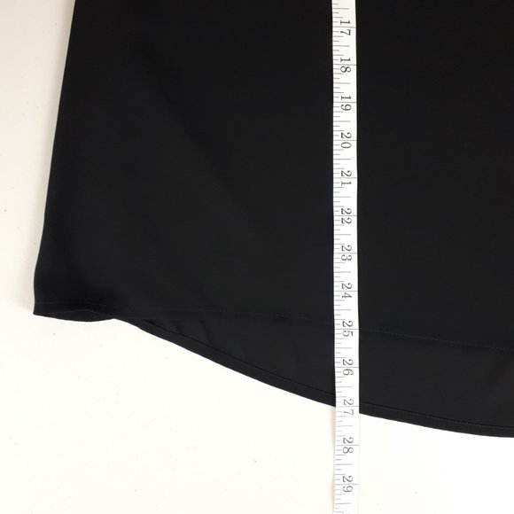 Express Black Lace Panel Cap Sleeve Blouse - Picture 7 of 10